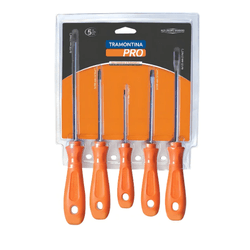 Jogo de Chaves de Fenda e Phillips 5 PCS Tramontin... - FERTEK FERRAMENTAS