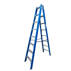 Escada Fibra Tesoura Premium Azul 8 Degraus 2,40m ... - FERTEK FERRAMENTAS