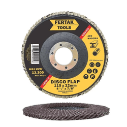 Disco Flap 4 1/2 115mm G80 Fertak 2819 - 7534 - FERTEK FERRAMENTAS