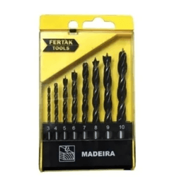 Jogo Broca 3 Pontas 8PCS (3-10mm) Madeira Fertak ... - FERTEK FERRAMENTAS