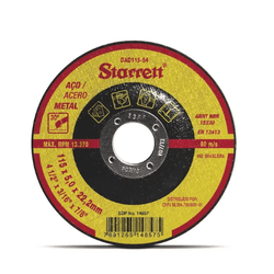 Disco Desbaste 4`` (115mm) Starret DAD115-54X - 28... - FERTEK FERRAMENTAS