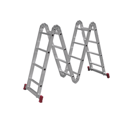 Escada Aluminio Multifuncional 4x3 12X1 Degraus Mo... - FERTEK FERRAMENTAS