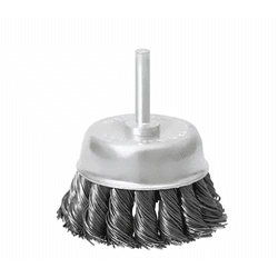 Escova de aco Carbono Tipo Copo 65mm Haste 6mm Fio... - FERTEK FERRAMENTAS