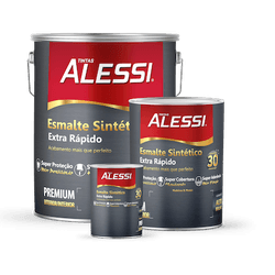 Alessi Esmalte Extra Rápido Premium Brilhante Preto 225ml - FITZTINTAS