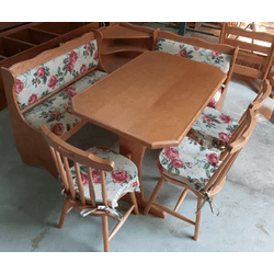 Conjunto Banco De Canto Alemão Ref.A 1,50 x 1,50 (... - Flavio Comercio de Moveis de Gramado Ltda