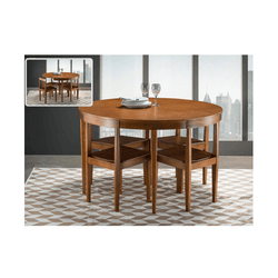 Sala de Jantar Mesa Compacta Redonda 1,35 x 1,35 -... - Flavio Comercio de Moveis de Gramado Ltda