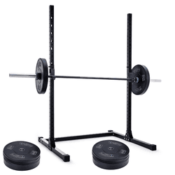 Kit Treino Completo com Squat Rack de 1.80, Barra de 20kg e Anilhas - FlexFit Franca