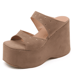 Tamanco Feminino Anabela Plataforma Flor da Pele 1... - Flor da Pele Calçados Femininos
