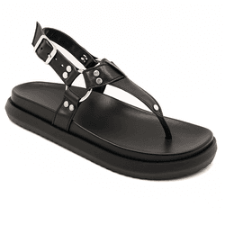 Sandalia Papete Flatform Flor da Pele Floter Preto... - Flor da Pele Calçados Femininos
