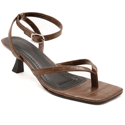 Sandáilia Feminina De Dedo Salto Baixo Fino 5412 C... - Flor da Pele Calçados Femininos