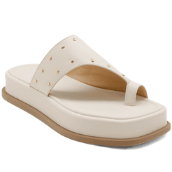 Tamanco Sandália Papete Flatform com Detalhe em Ta... - Flor da Pele Calçados Femininos