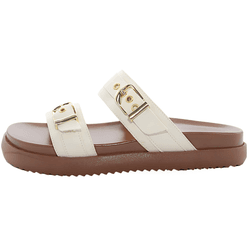 Papete Napa Off White Flor da Pele Conforto e Esti... - Flor da Pele Calçados Femininos