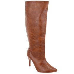 Bota Feminina Cano Alto 1712 Destroyed Caramelo - Flor da Pele Calçados Femininos