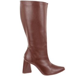 Bota Feminina Cano Alto 23020 Floter Cacau - Flor da Pele Calçados Femininos