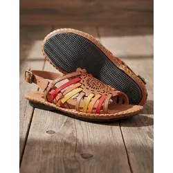 Sandália Rasteira em Couro Whisk Color - Flor de Couro | Sandálias e Botas Femininas