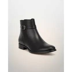 Bota Feminina Cano Curto Couro Legítimo Preto - Flor de Couro | Sandálias e Botas Femininas