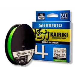 Linha Multifilamento Shimano Kairiki 4 fios - c/ 300m Cor Verde Limão LDM64TE - Focanapesca