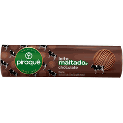 BISCOITO PIRAQUÊ LEITE MALTADO CHOCOLATE 132 G (14... - PADRÃO FONZAR