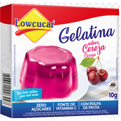 GELATINA ZERO LOWÇUCAR CEREJA 10 G - PADRÃO FONZAR