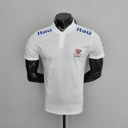 22/23 Brasil Gola baixa POLO - Branco - 103010 - Tailandesas Atacado