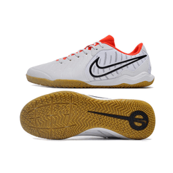 Chuteira Futsal Nike Tiempo (IC) - Branca/Laranja ... - FUTCAMISA