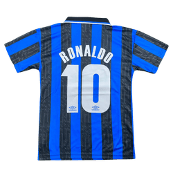 Camisa Retrô Inter de Milão Home I RONALDO 10 - 19... - BLACK NORDESTE ATK