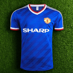 Camisa Manchester United Third III 86/88 Retrô- Az... - BLACK NORDESTE ATK