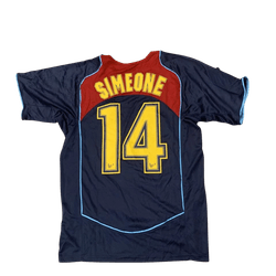 Camisa Retrô Atlético de Madrid Away II 04/05 - Si... - BLACK NORDESTE ATK