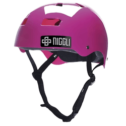 Capacete Iron Pro N1 Rosa para Skate e Patins Niggli