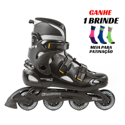 Patins Inline Shadow Preto Iniciante ABEC 7 Hd Inline - 4394... - 775 Franca