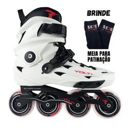 Patins Volt + 2.0 Branco Inline Fre... - 775 Franca
