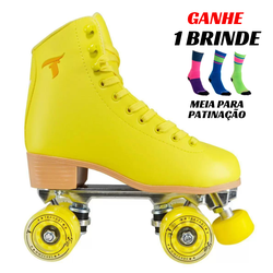 Patins Quad Foxxy Amarelo 4 Rodas Abec 5 Traxart - 869436030 - 775 Franca