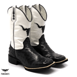 BOTA TEXANA BICO QUADRADO REPLICA AVESTRUZ FRANCA ... - FRANCABOOTS 