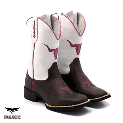BOTA TEXANA FRANCA BOOTS BICO QUADRADO BOI PINK - ... - FRANCABOOTS 