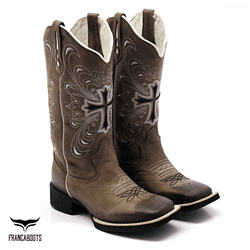 BOTA TEXANA FEMININA FRANCA BOOTS HOPPER CRUZ COR ... - FRANCABOOTS 