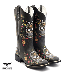 BOTA TEXANA FEMININA FRANCA BOOTS CAVEIRA MEXICANA... - FRANCABOOTS 