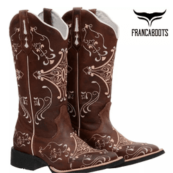 BOTA TEXANA FEMININA FRANCA BOOTS BICO QUADRADO HO... - FRANCABOOTS 