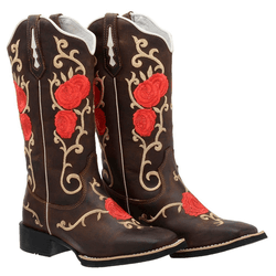 BOTA TEXANA FEMININA HOPPER FRANCA BOOTS FLORES VE... - FRANCABOOTS 