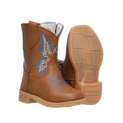 BOTA BABY TEXANA DE COURO AZUL - CP202034/080 - FRANCABOOTS 