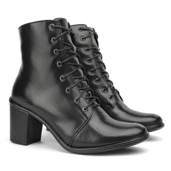 Bota Couro Feminina Fancy preta - FG2024/9032p - FRANCABOOTS 