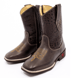 BOTA TEXANA INFANTIL BORDADA CROCO - FB202208 - FRANCABOOTS 