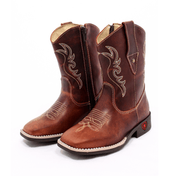 BOTA TEXANA INFANTIL BORDADA EM COURO LEGITIMO FB1... - FRANCABOOTS 