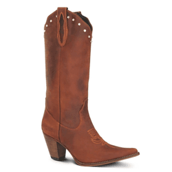 BOTA TEXANA FEMININA COURO CRAZY HORSE SELA COM ST... - FRANCABOOTS 