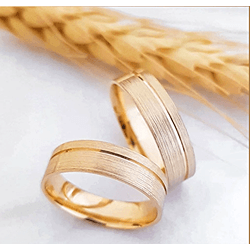 Par de Alianças Afrodite 18K - AFR-6MM-18K - Gerlu Joias