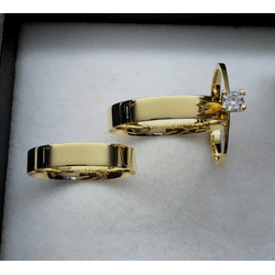 Par de Alianças Barcelona 14K - BAR-5MM-14K - Gerlu Joias
