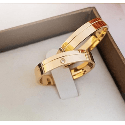 Par de Alianças Eros 18K - ERO-4MM-18K - Gerlu Joias