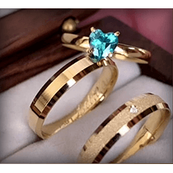 Par de Alianças Napoli 18K - NAP-5MM-18K - Gerlu Joias