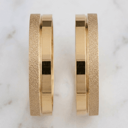 Par de Alianças Esperança 14K - ESP-4MM-14K - Gerlu Joias