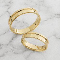 Par de Alianças Dionísio 18K - DIO-5MM-18K - Gerlu Joias