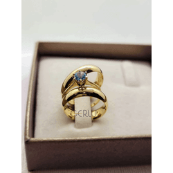 Par de Alianças Tradicional 5mm em Ouro 14K - AL19... - Gerlu Joias